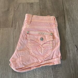 Size 28 Peach Color Rock Revival Shorts